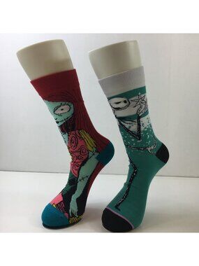 Unisex Crew Socks Set 2 Nightmare Before Christmas Jack Skellington Sally